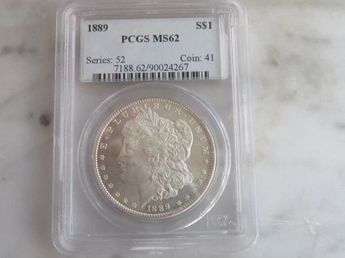 1889 Morgan Silver Dollar NGC MS-62. LOW MINTAGE