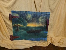 VRY COOL OOAK Texas Bluebonnet Painted Gate Door Signed C Johnson  Wimberley TX 