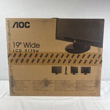 AOC 19  Wide LCD Computer Monitor 917Sw 1440x900 Black 5ms Response Time New