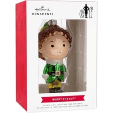 Hallmark Buddy the Elf Blown Glass Christmas Tree Ornament Holiday Decor Xmas