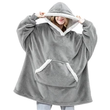 Wearable Blanket Reversible Oversized Warm Blanket Sweatshirt Adult Size NEW US
