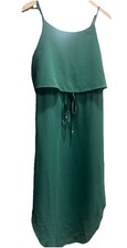 Size Med Green Dress Bow Polyester Midi