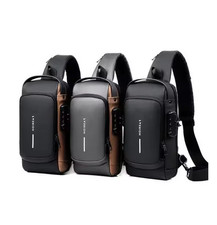 Men Anti Theft Chest Bag USB Charging Sling Crossbody Shoulder Pack Trip Bag