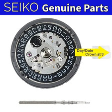 Seiko NH35 NH35A Automatic Watch Movement Date at 3 w/ Black Date Disc TMI 