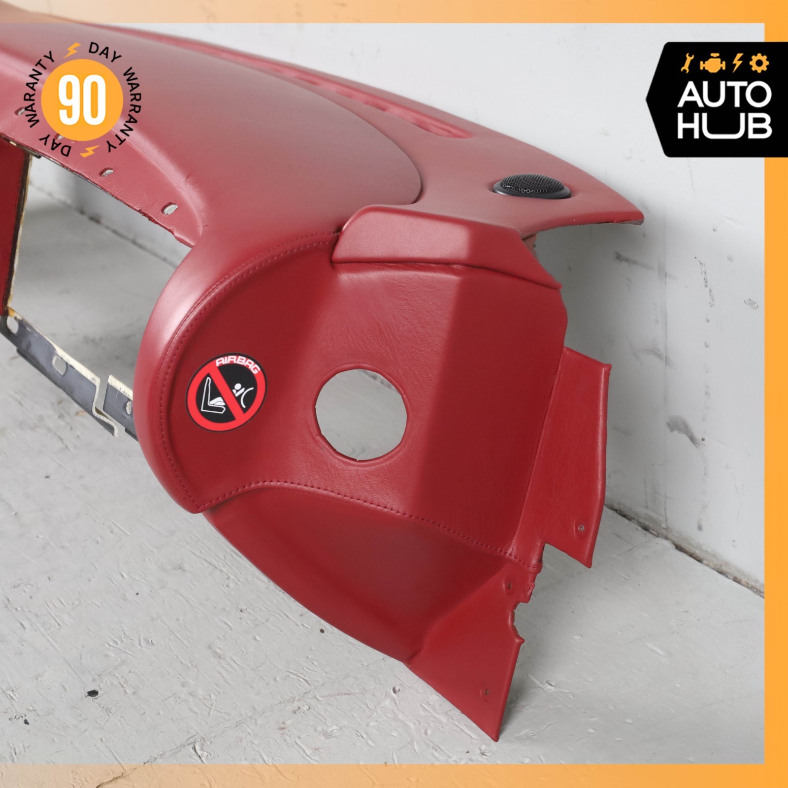 00-04 Aston Martin DB7 Vantage Leather Dashboard Dash Board Panel Red OEM 35k