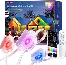 Addlon 200-foot permanent outdoor light, RGB+IC smart LED outdoor light