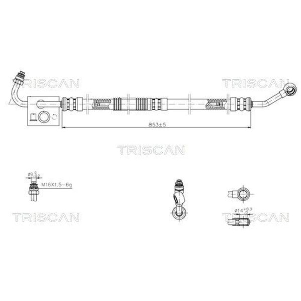Triscan Hydraulikschlauch Servoschlauch Passend FüR BMW 5Er E39 | 8516 11020-image