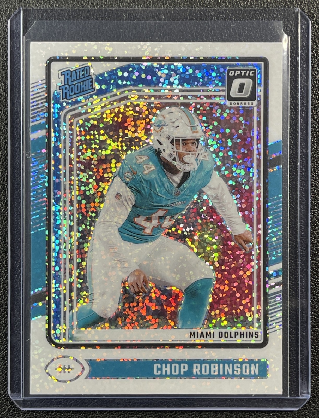 CHOP ROBINSON 2024 PANINI DONRUSS OPTIC #219 WHITE SPARKLE PRIZM SP RATED ROOKIE