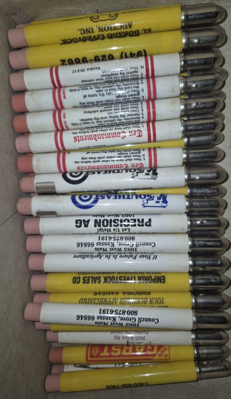 Old school advertisement bullet pencils