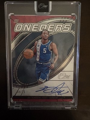 2023-24 Panini One & One Basketball The Oneders De'Aaron Fox Auto /75