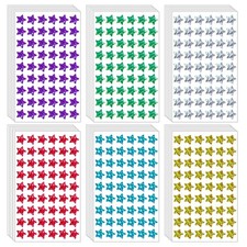 30 PCS Small Stars Stickers, 6 Colors Holographic Glitter Stickers for Kids R...