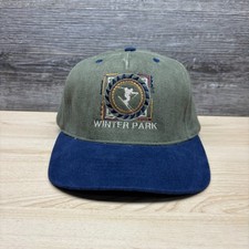 Vintage Winter Park Hat Cap Strap Back Green ...