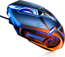 CHONCHOW Silent Click Mouse, Gaming Mouse Wired, 6 Button,4 DPI Upto 3200 DPI, R