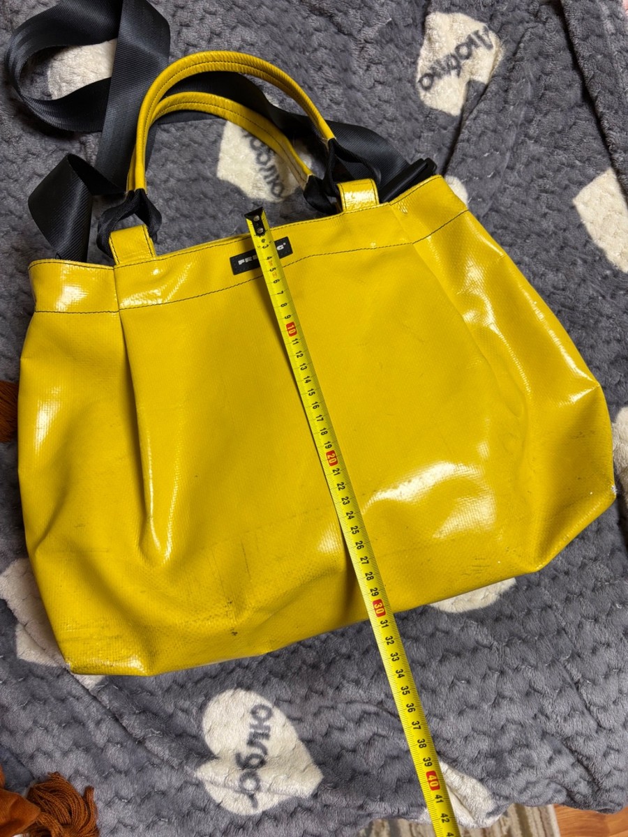 Freitag F551 Sally Yellow Tote Bag Vintage 90s-00s Recycled Truck