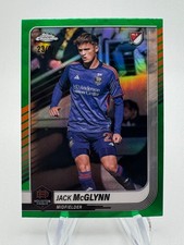 2025 Topps Chrome MLS JACK MCGLYNN Green Refractor /99 #26 Houston Dynamo