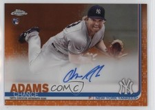 2019 Topps Chrome Rookie Orange Refractor 8/25 Chance Adams #RA-CA Auto 13iq