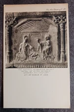 vtg postcard Nativity Alabaster Relief City Art Museum St Louis unposted