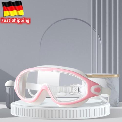 Płaskie lekkie okulary pływackie HD przeciwbiciowe regulowane dla dorosłych unisex (różowe - Zdjęcie 1 z 10