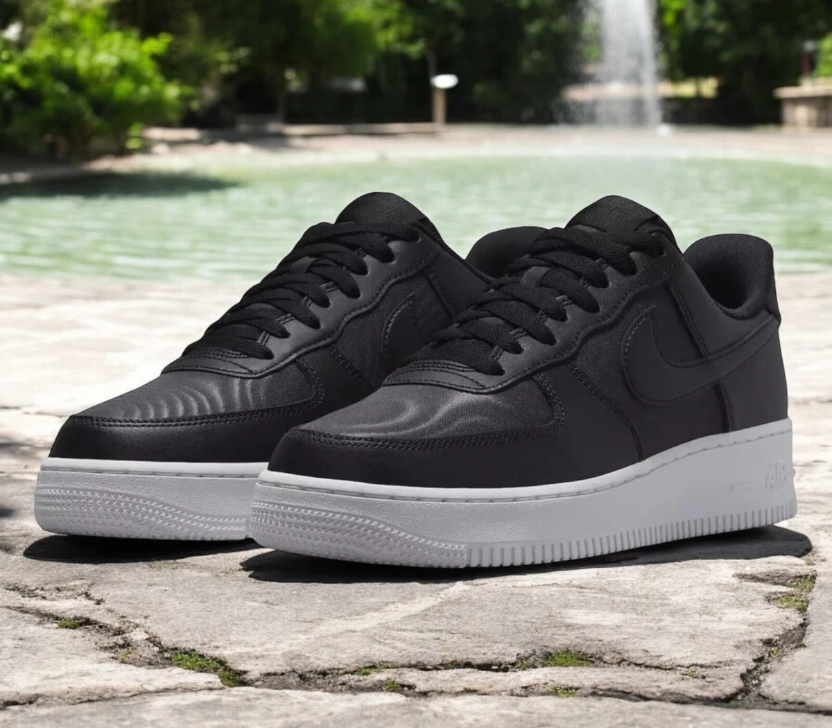 Nike Air Force 1 '07 SE Low Black Nylon | eBay
