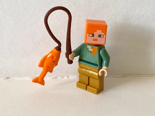 LEGO MINECRAFT ALEX + FISCH AUS SET 21134 (ULTRA SELTEN)