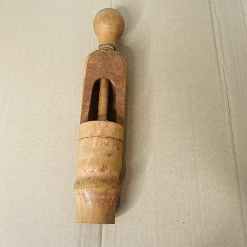 VINTAGE antiker französischer HOLZ HOLZ WEINFLASCHE KORKEN KORKEN primitiv um 1800