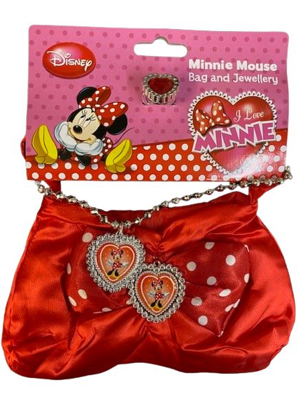 Girls Minnie Mouse Jewellery And Bag Set