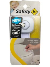 Safety 1st OutSmart Toilet Lock White Decoy Button Fits Most Toilets Easy Instal