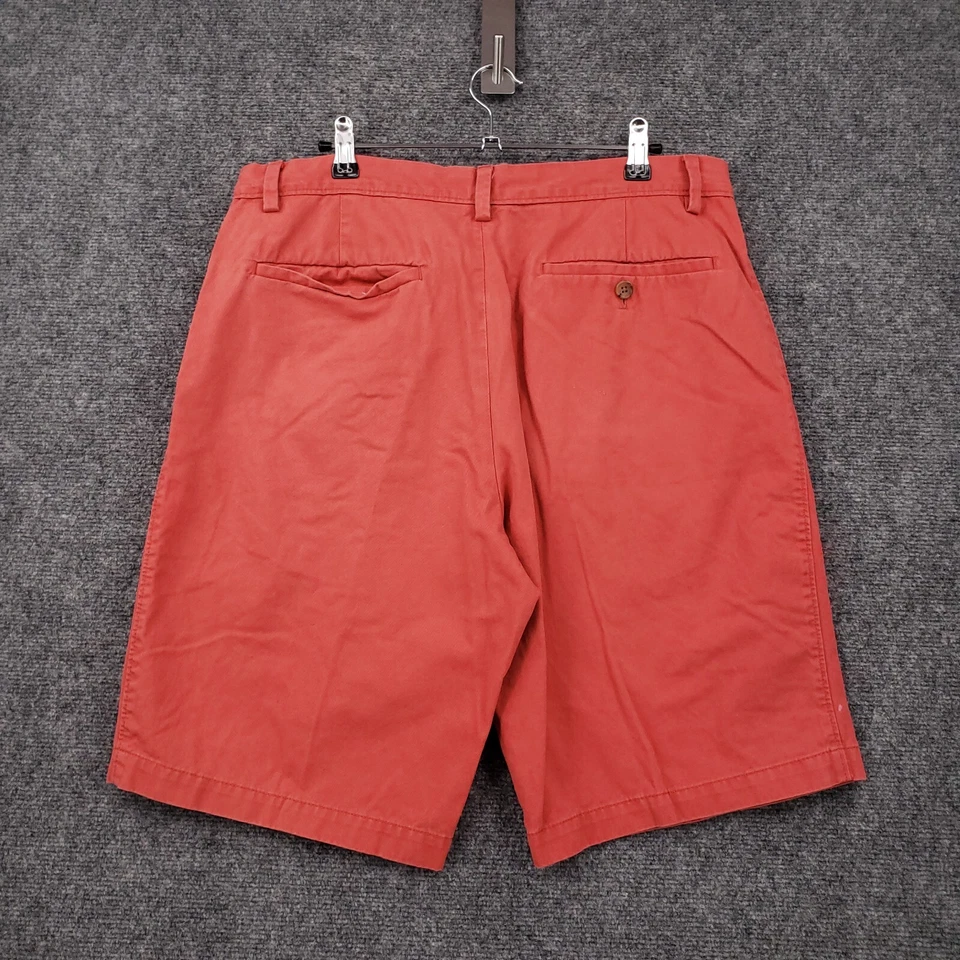 Pantalones Cortos Banana Republic Para Hombres 33 Rojo Coral Emerson Chino Frente Plano Bermudas Sarga Foto 2 de 4