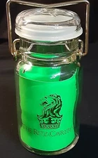 Ritz Carlton Hotel Advertising Promo Wire Bail Jar Gold Lion Logo