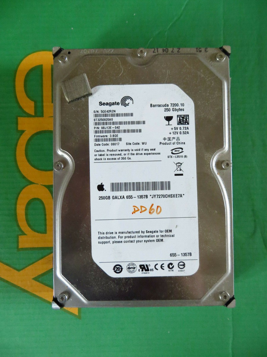 Apple Mac OS El Capitan 250GB Hard Drive SATA for iMac