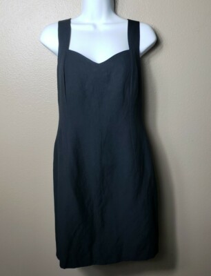 Byblos Linen Black Sleeveless Sheath Dress-Size EU 42/US 6 (NWT)