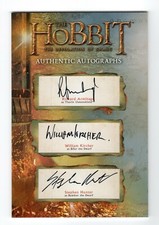 Cryptozoic Hobbit Desolation of Smaug Triple Autograph Armitage Hunter Kircher