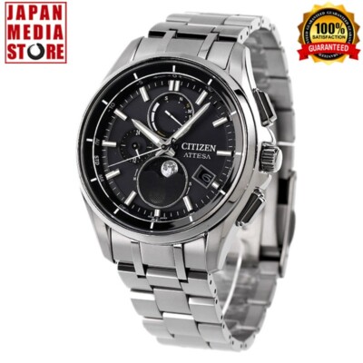 Citizen Attesa BY1001-66E Moon Phase Eco-Drive Atomic Solar Men 