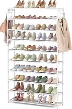 10 Tiers Shoe Rack 50 Pairs Large Capacity Tall Shoe Organizer Sturdy Shoe Stora
