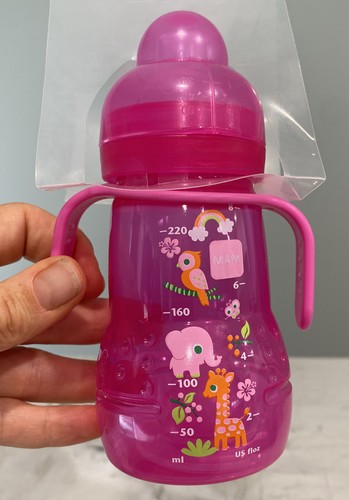 2 MAM Starter Tassen MAM Schnabeltasse, Trinken Extra Weich Ausgießer Rosa 5oz & 8oz - Bild 5 von 5