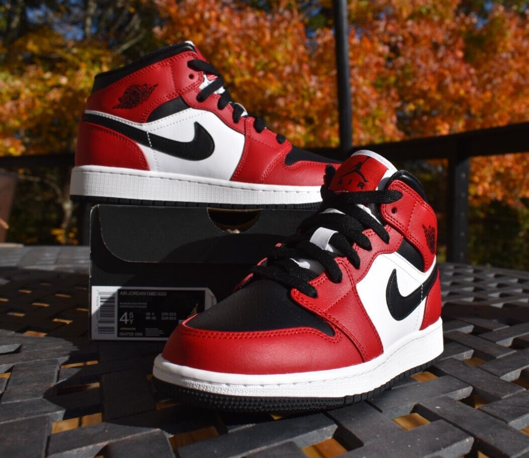 Nike Air Jordan 1 GS 'Chicago Black Toe' Youth Size 4.5Y | eBay