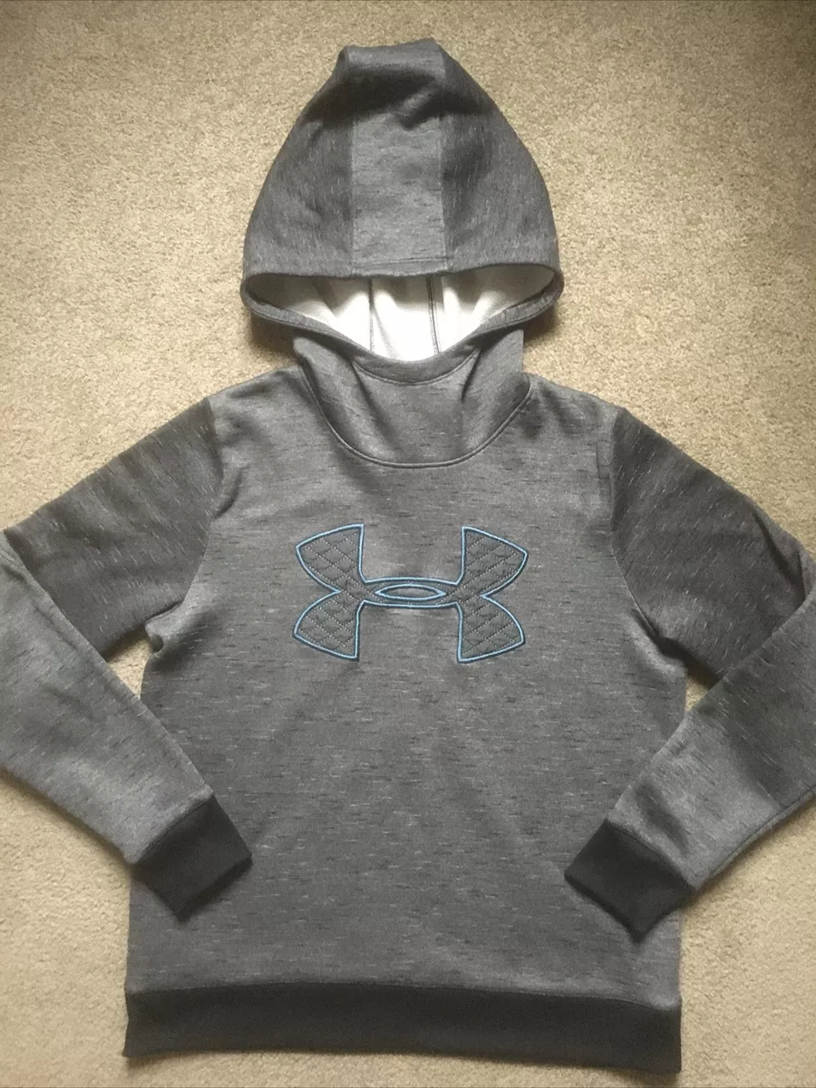 Women’s Under Armour size Medium Loose ColdGear Gray Hoodie Sweatshirt EUC