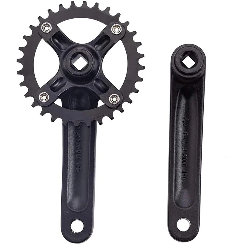 104BCD Crankset 8/9/10/11S Quare Hole Crank 32T 34T 36T 38T 40T 42T Chainring - Image 3 of 4