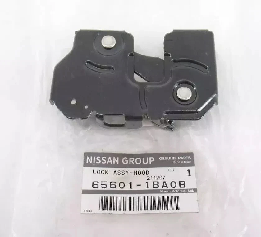 Conjunto de pestillo de bloqueo de capó derecho para conductor Nissan genuino OEM para Infiniti 65601-1BA0B Foto 2 de 3