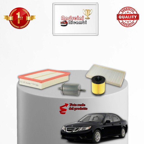 Kit Wartung 4 Filter Saab 9-3 II 2.0 T Biopower 162KW 220PS Von 2011 Bis 2015-image