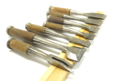 Japanese Chisel Nomi カネ市 カネ光 助丸 Carpenter Tool Set of 7
