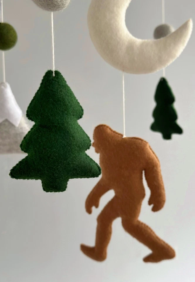 Baby mobile Bigfoot Sasquatch Nursery mobile Woodland Mountain Mobile baby - Изображение 2 из 4
