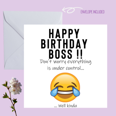 Happy Birthday Boss Employer Funny Humour Birthday Card | eBay