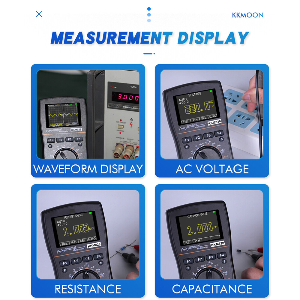kkm828 2 in 1 Intelligent Digital Oscilloscope Multimeter