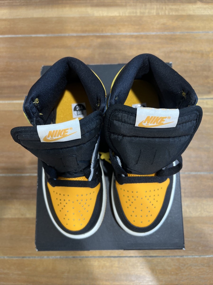 NIKE ナイキJORDAN 1 RETRO HIGH OG PS taxi ⚫️⚪️🟡 sz 1Y Nike Air Jordan 1 High OG (PS) Taxi Black