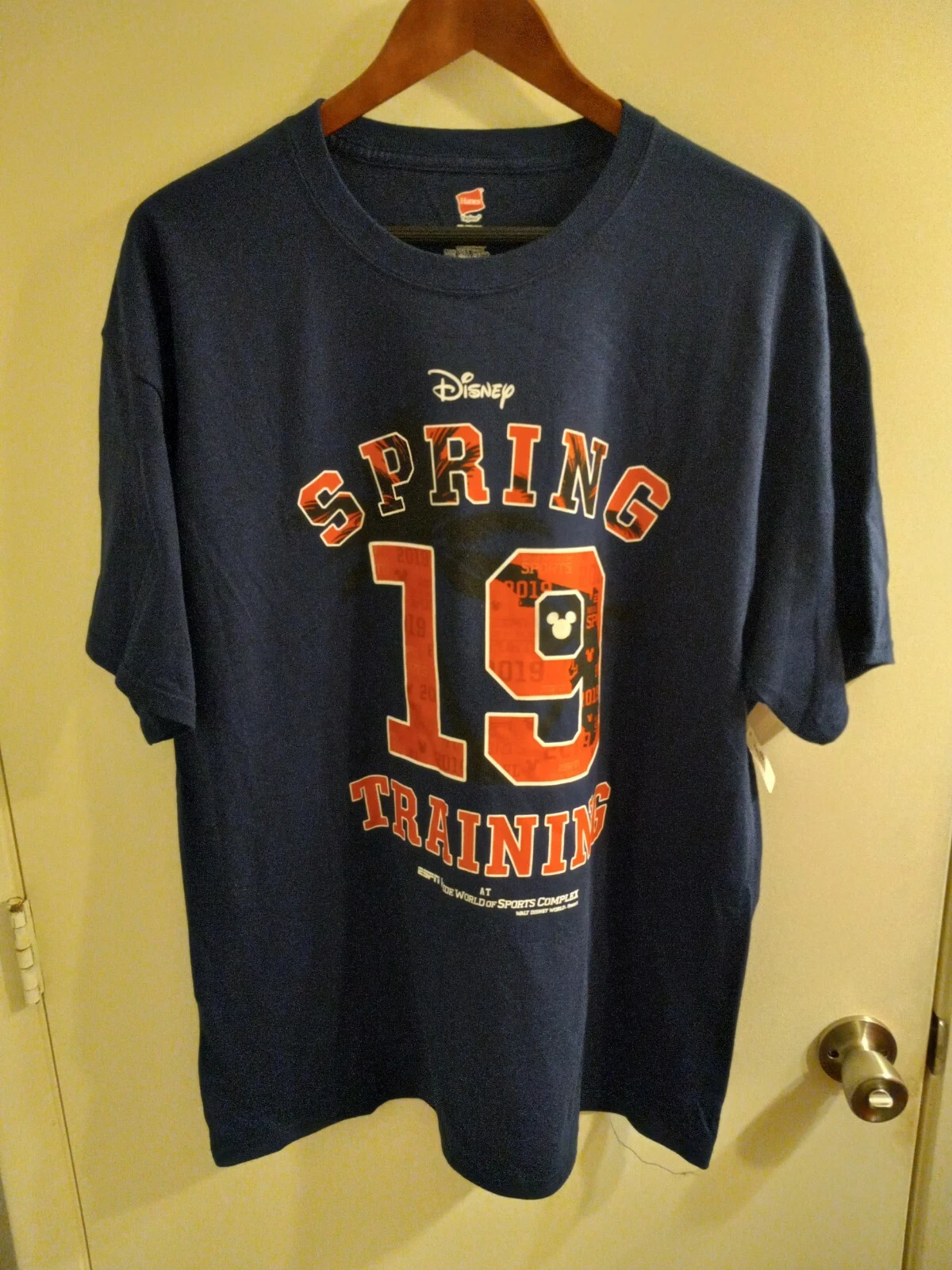 New Men's Disney Spring Training "19" Graphic T-Shirt XL Blue NWT
