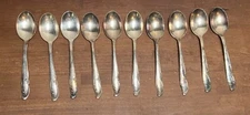 Vintage Wm Rogers Mfg Co Extra Plate 10 teaspoons Allure Teatime Silver plate