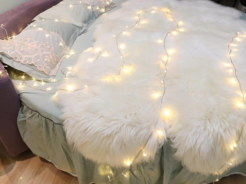 Woolous Sheepskin rug 4x6 ft, Large Genuine Real Quad Sheep skin Fur Rug Carpet - Picture 7 of 7