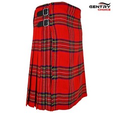 Tartan Kilt Royal Stewart 8 Yards Highlander Kilt Scottish Outfit Wedding Dress