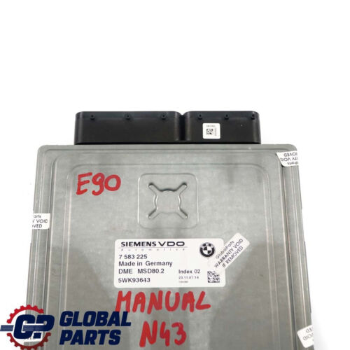 BMW 1 3 Series E87 LCI E90 Petrol N43 DME Engine Control Unit 7583225 Manual - Picture 6 of 12
